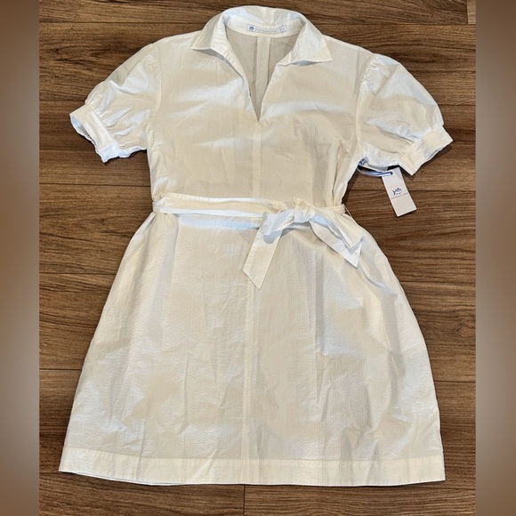 NWT! Southern Tide Calandra Washed A-Line Seersucker Dress in White Small - Picture 3 of 8